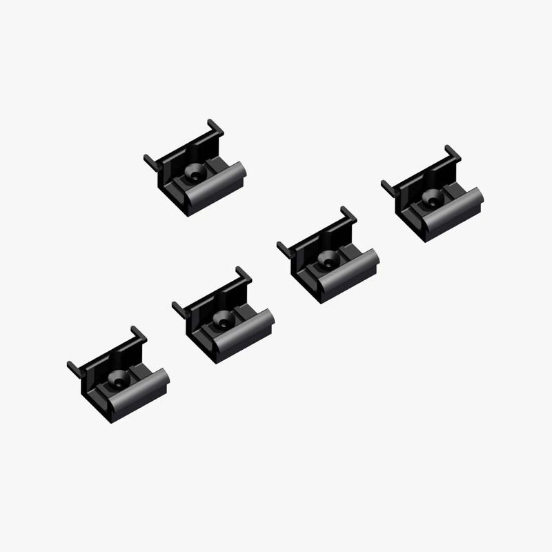 Klips for Glasslist Bunn Aluminium 5pk