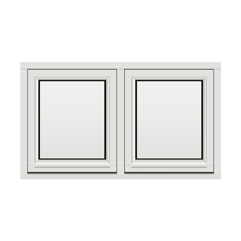 H-vinduet sidesving 2 rams 120x70 (119x69)