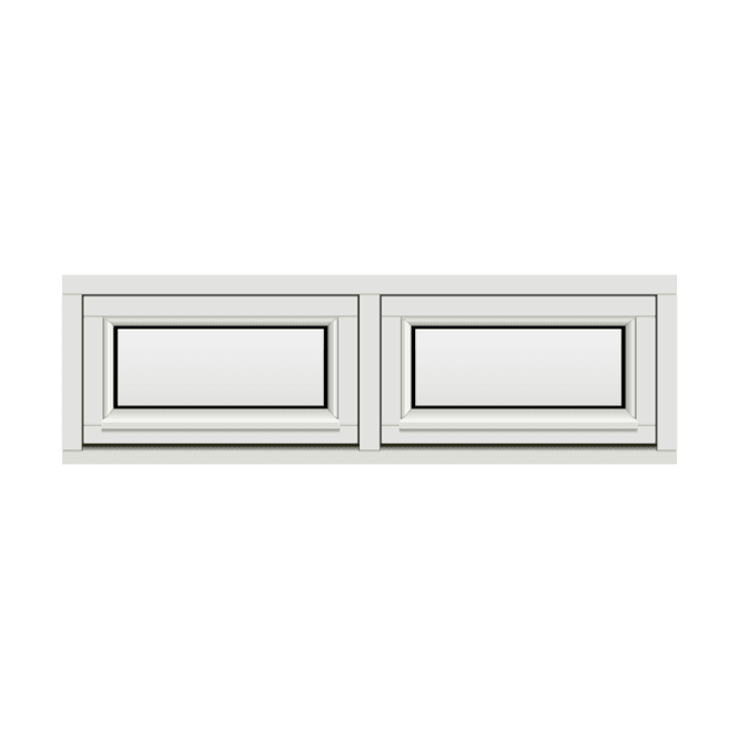 Hovedbilde H-vinduet sidesving 2 rams 130x40 (129x39)