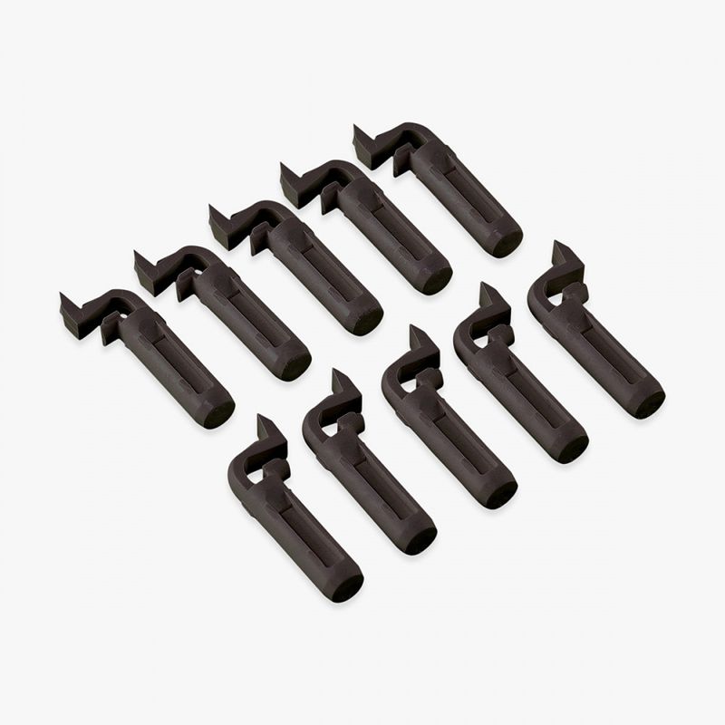 Klips for aluminium klipssprosser, 10pk Sort plast