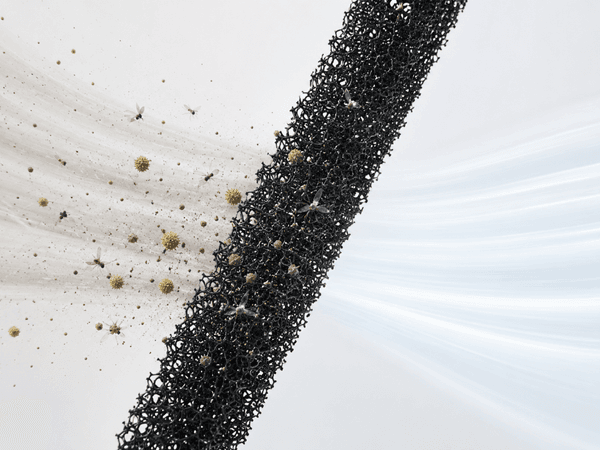 Støv- og insektsfilter for spalteventil 320x12x12 mm