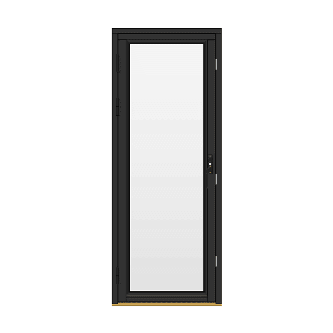 Hovedbilde H-balkongdøren Tre/Alu 80x200 3L U1.0 Br0 Venstre RAL9004